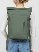 1 Compartment Backpack With 15" Laptop Sleeve Kapten and son Green essential color C-vue-porte