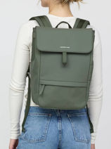 Sac � Dos Business 1 Compartiment + Pc 15" Kapten and son Vert essential color C-vue-porte