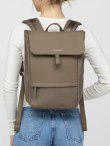 1 Compartment Backpack With 15" Laptop Sleeve Kapten and son Brown backpack C-vue-porte