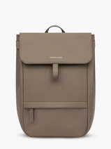 1 Compartment Backpack With 15" Laptop Sleeve Kapten and son Brown essential color C