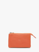 Leather Caviar Coin Purse Crinkles Orange caviar 14538