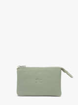 Leather Caviar Coin Purse Crinkles Green caviar 14538