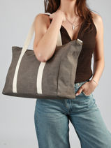 Sac Port� �paule A4 Amour Toile Coton Miniprix Gris amour toile 8087-vue-porte