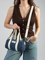 Sac Bandouli�re Amour Toile Coton Miniprix Bleu amour toile 8084-vue-porte