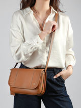 Medium Leather Victoire Crossbody Bag Lancel Brown victoire A13992-vue-porte