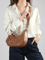 Sac Bandouli�re M Croisette Charms Cuir Lancel Marron croisette A14012-vue-porte