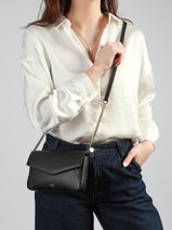 Sac Bandouli�re Enveloppe Cuir Lancel Noir enveloppe A14024-vue-porte