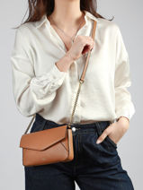 Crossbody Bag Enveloppe Leather Lancel Brown enveloppe A14024-vue-porte