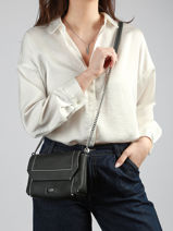 Leather Ninon Soft Crossbody Bag Lancel Black ninon A14030-vue-porte