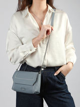 Leather Ninon Soft Crossbody Bag Lancel Blue ninon A14030-vue-porte