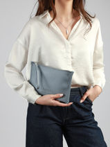 Leather Jour Pouch Lancel Blue jour A13174-vue-porte