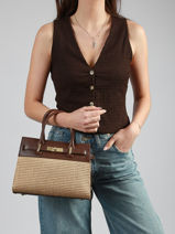 Satchel Capri Milano Brown capri CP23114-vue-porte