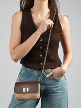 Sac Bandouli�re Capri Milano Marron capri CP25112-vue-porte