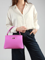 Leather Magnolia Top-handle Bag Nathan baume Pink eden 3-vue-porte