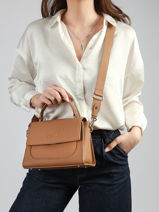 Leather Charlene Crossbody Bag Nathan baume Brown event 9-vue-porte
