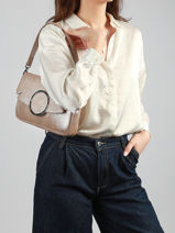 Sac Port� �paule Hiro Glitter Cuir Nathan baume Marron ginkgo 7GT-vue-porte