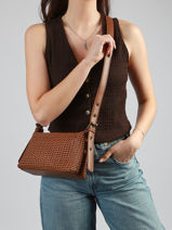 Shoulder Bag Tresse Miniprix Brown tresse 19754-vue-porte