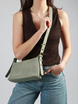Sac Bandouli�re Tresse Miniprix Vert tresse 19754-vue-porte