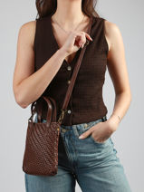 Crossbody Bag Tresse Miniprix Brown tresse 6683-vue-porte