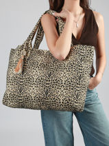 Shoulder Bag Leopard Cotton Miniprix Beige leopard L-vue-porte