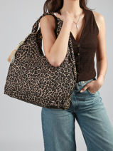 Shoulder Bag Leopard Cotton Miniprix Beige leopard L-vue-porte