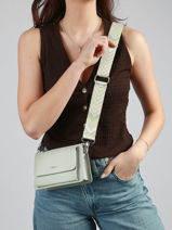 Sac Bandouli�re Saffiano Miniprix Vert saffiano F5023-vue-porte