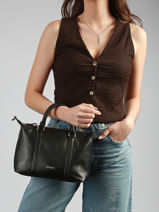 Satchel Vintage Leather Nat et nin Black vintage MTHYLANE-vue-porte