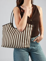 Shoulder Bag Rayure Nat et nin Brown rayure RY-vue-porte