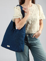 Le Sac Hobo Richelieu Coton Recycl� Rivedroite Bleu timeless RICHETIM-vue-porte