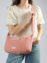 Shoulder Bag Spring Striped Cotton Rivedroite Green spring striped MCHASTRI-vue-porte