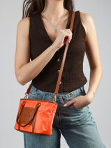 Sac Port� Main Fran Nylon Laurent david Orange ld bags 54-vue-porte