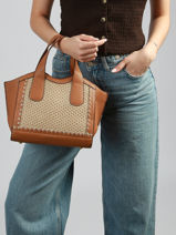 Rosalie Satchel With Strap Laurent david Brown ld bags 968-vue-porte