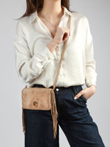 Sac Bandouli�re Love Bag Soft Cuir Pinko Beige love bag soft 6023A39A-vue-porte