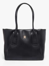 Sac Port� �paule Th Essential Polyester Tommy hilfiger Noir th essential AW18374