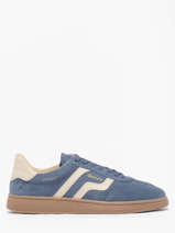 Sneakers En Cuir Gant Bleu men CUZIMG66