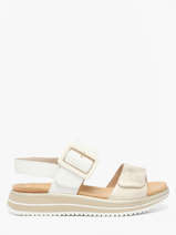 Sandales En Cuir Remonte Blanc women 80