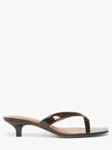 Heeled Flip Flops Steve madden Black women 11004731