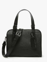 Sac Port� Main Vintage Cuir Paul marius Noir vintage S