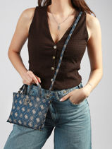 Sac Port� Main Emelie Logo Polyester Guess Bleu emelie logo GP992875-vue-porte