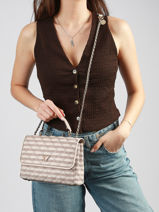 Sac Bandouli�re Giully Guess Beige giully AG967320-vue-porte