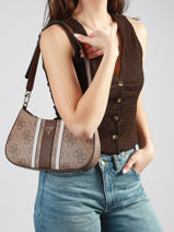 Sac Port� �paule Noelle Polyester Guess Marron noelle SS967218-vue-porte