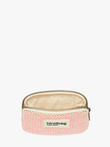 Coin Purse Hindbag Pink tressage TS-vue-porte