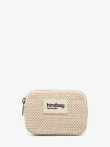 Porte-monnaie Hindbag Beige tressage TS