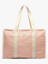 Shoulder Bag Tressage Cotton Hindbag Pink tressage TS