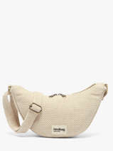 Sac Bandouli�re Tressage Coton Hindbag Beige tressage TS