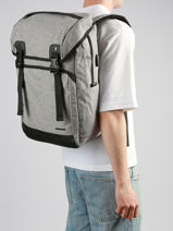 Backpack David jones Gray business PC037A-vue-porte