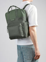 1 Compartment Backpack With 15" Laptop Sleeve Kapten and son Green essential color C-vue-porte
