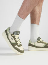 Sneakers In Leather Lacoste Green men 1SMA0100-vue-porte