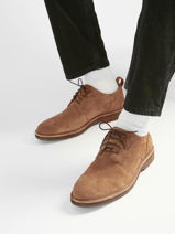 Chaussures De Ville En Cuir Clarks Marron men 26186448-vue-porte