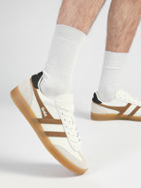 Sneakers En Cuir Gola Blanc men CMB426XE-vue-porte